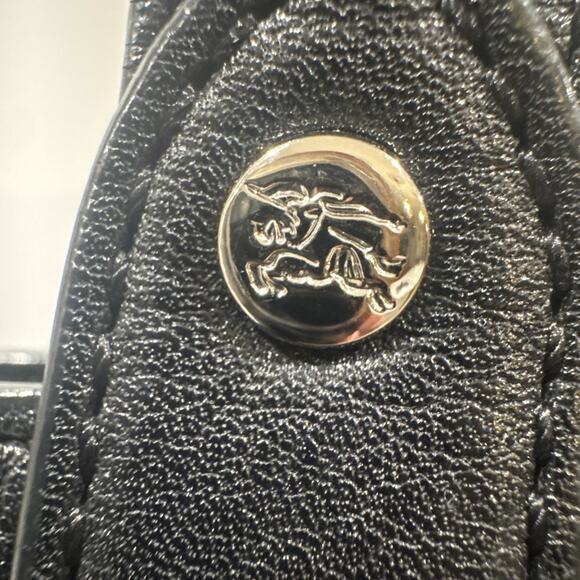 Burberry Stowell Large Black White Plaid Tote With Fuchsia Interior - Picture 5 of 14